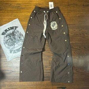 Saint Vanity Nylon Track Pants Brown